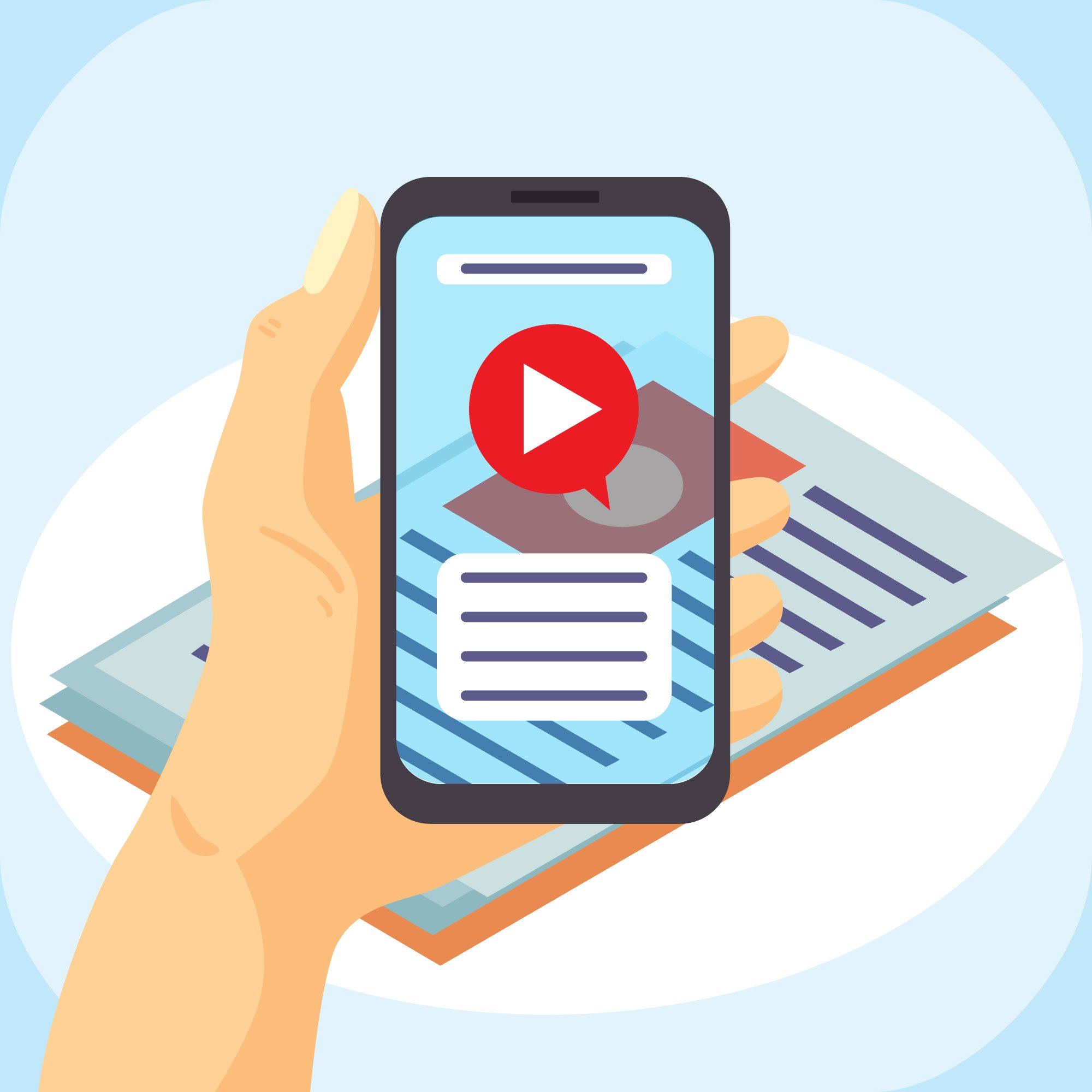 Youtube Video Android Illustration